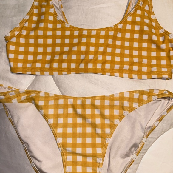 Yellow Plaid Bikini - Picture 4 of 7